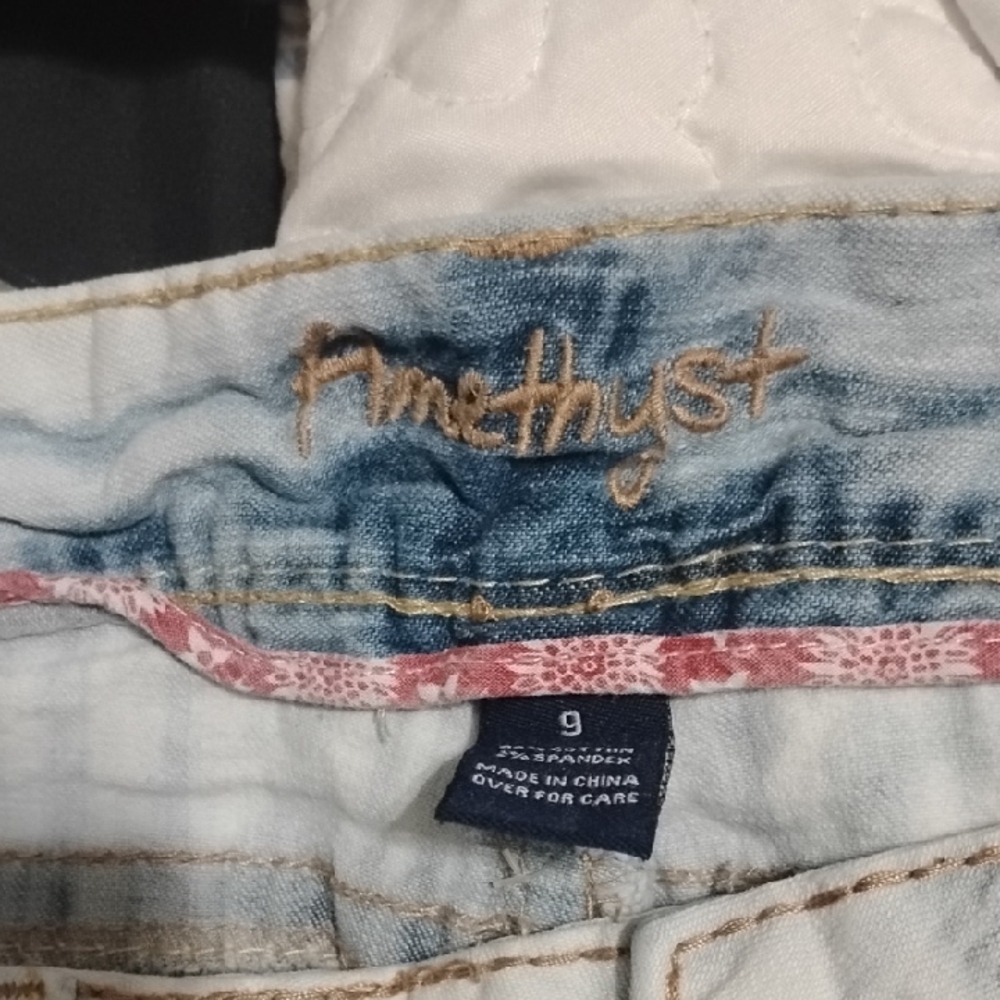 Amethyst Jeans Blue and White Jean Shorts